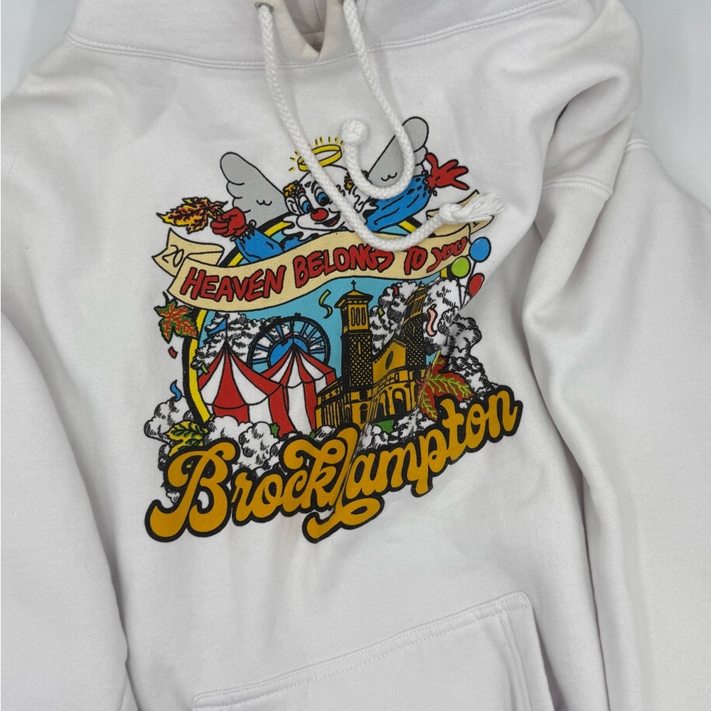 BrockHampton White and Red Carnival Graphic Sweater